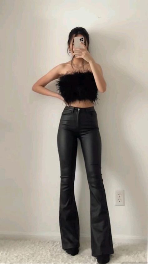 leather pants outfit ideas 0093