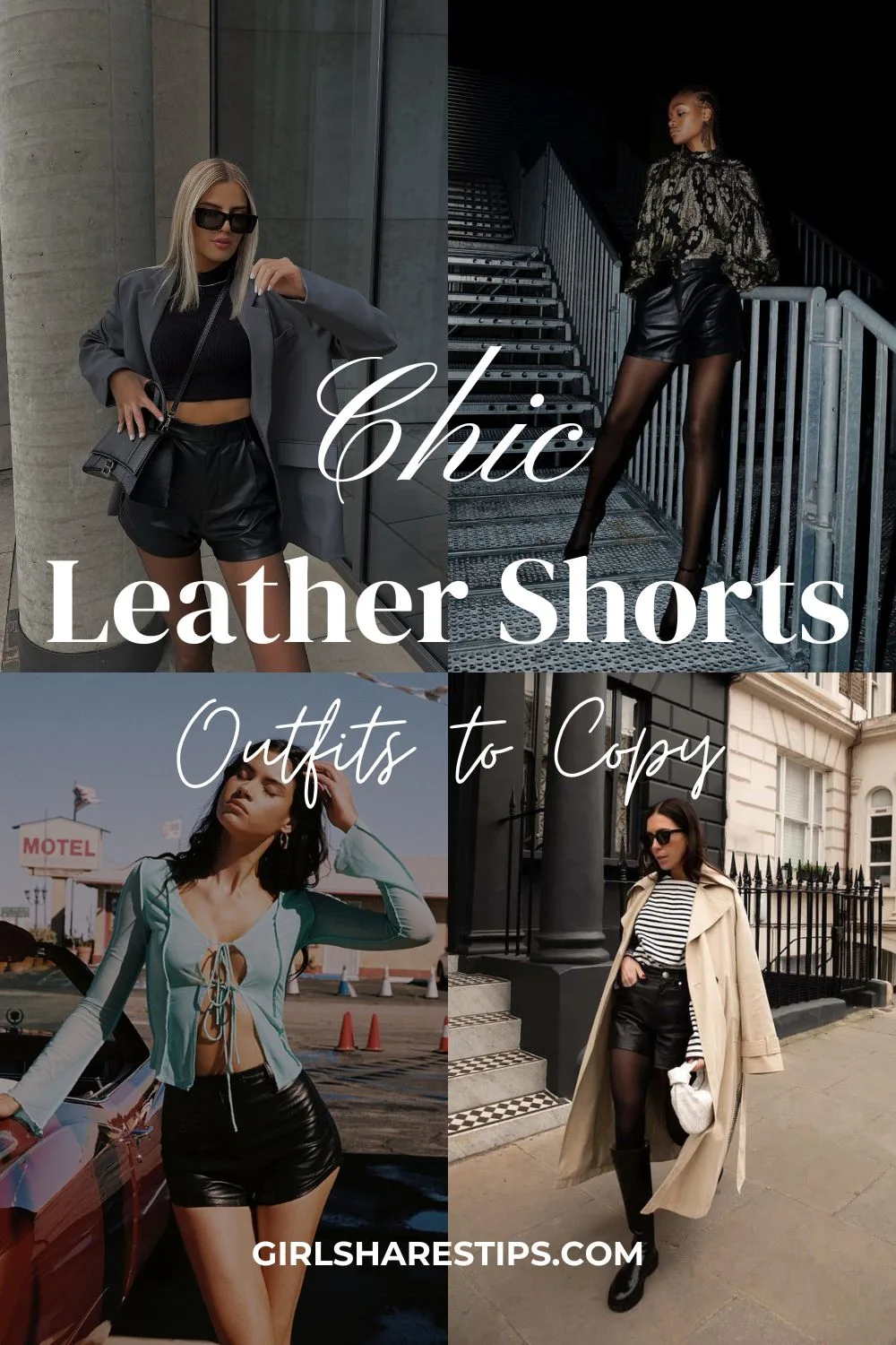 leather shorts outfit ideas 0054