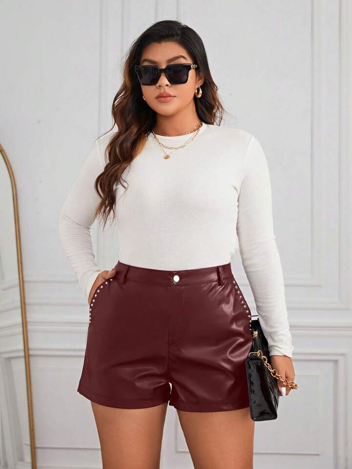 leather shorts outfit ideas 0065