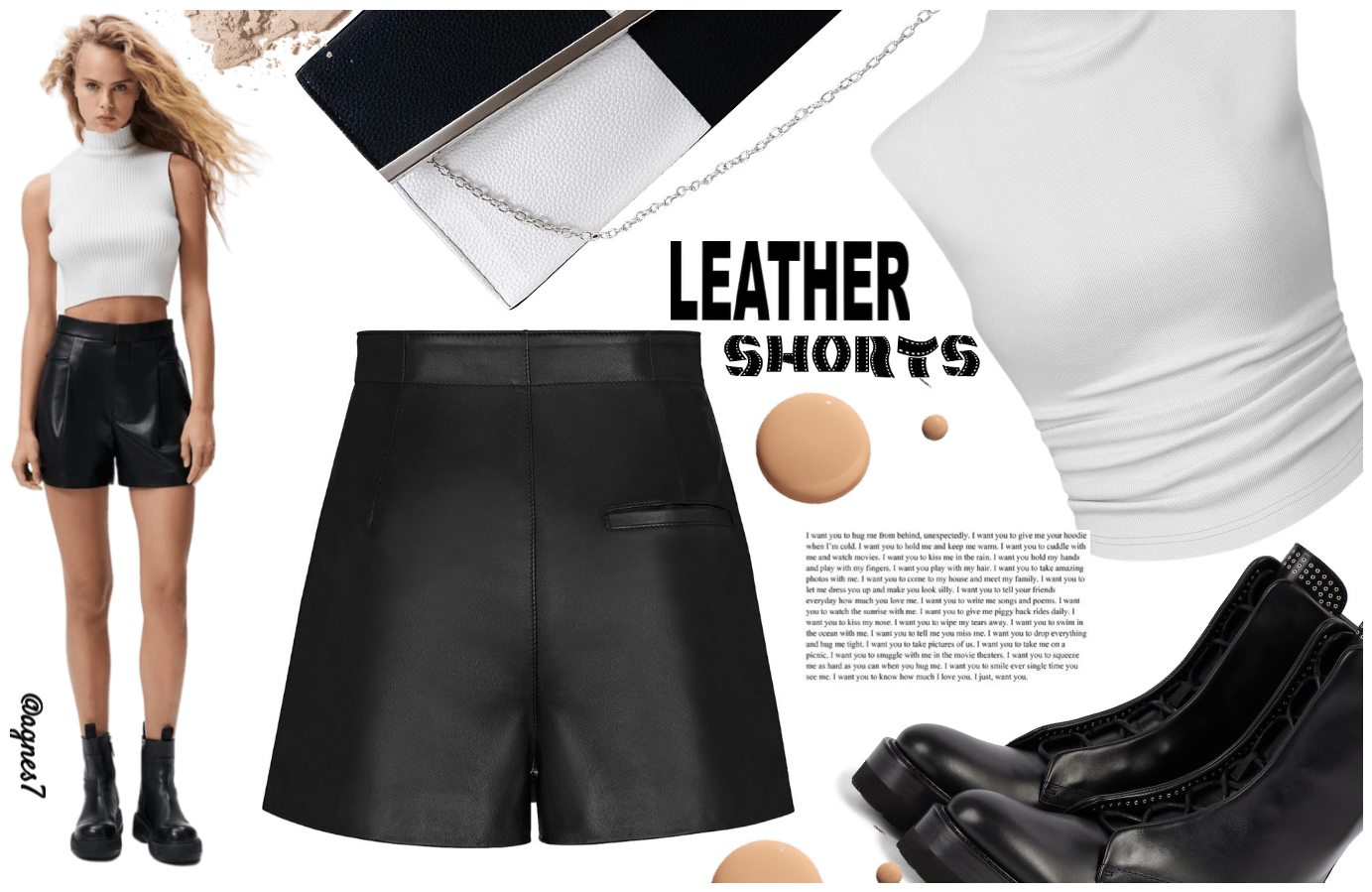 leather shorts outfit ideas 0074