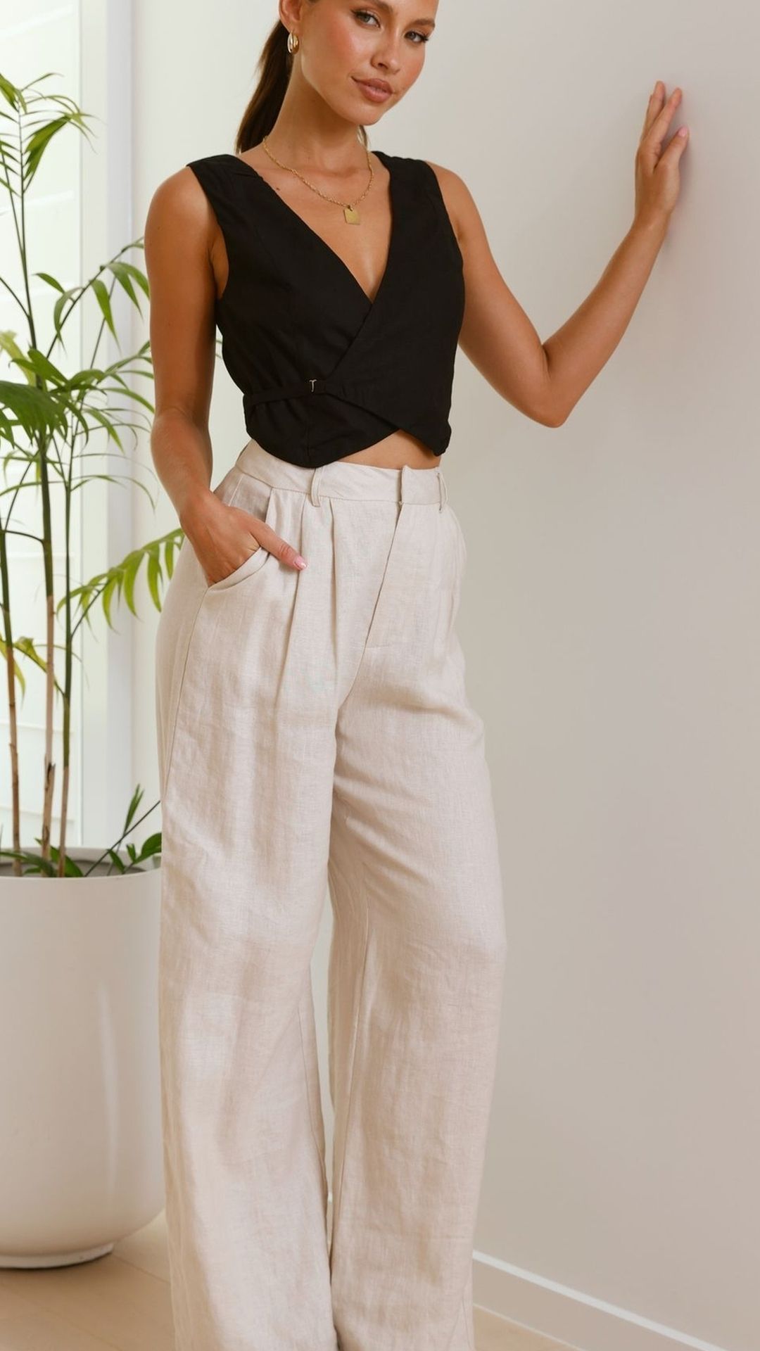 linen pants outfit ideas 0086