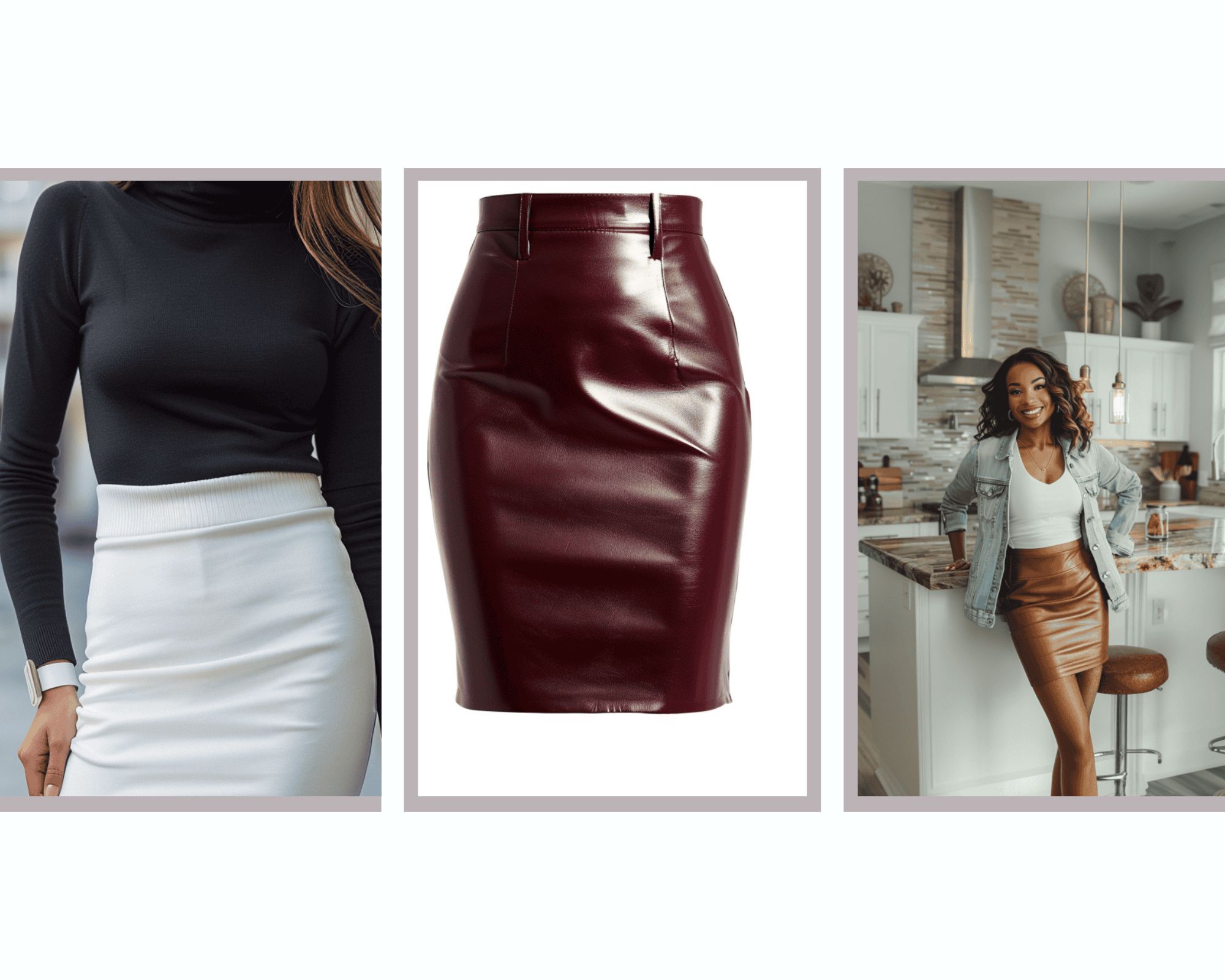 long leather skirt outfit ideas 0023