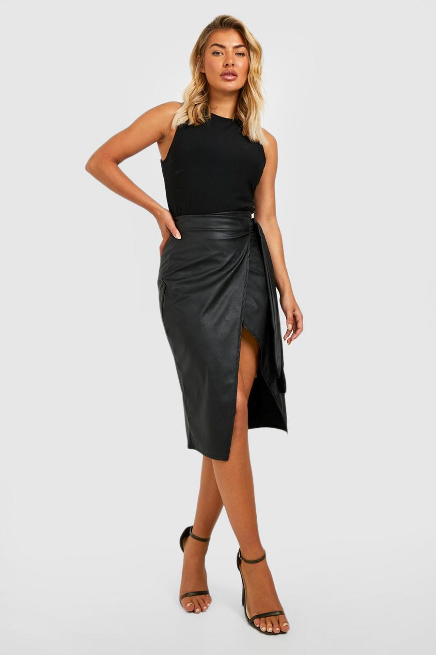 long leather skirt outfit ideas 0088