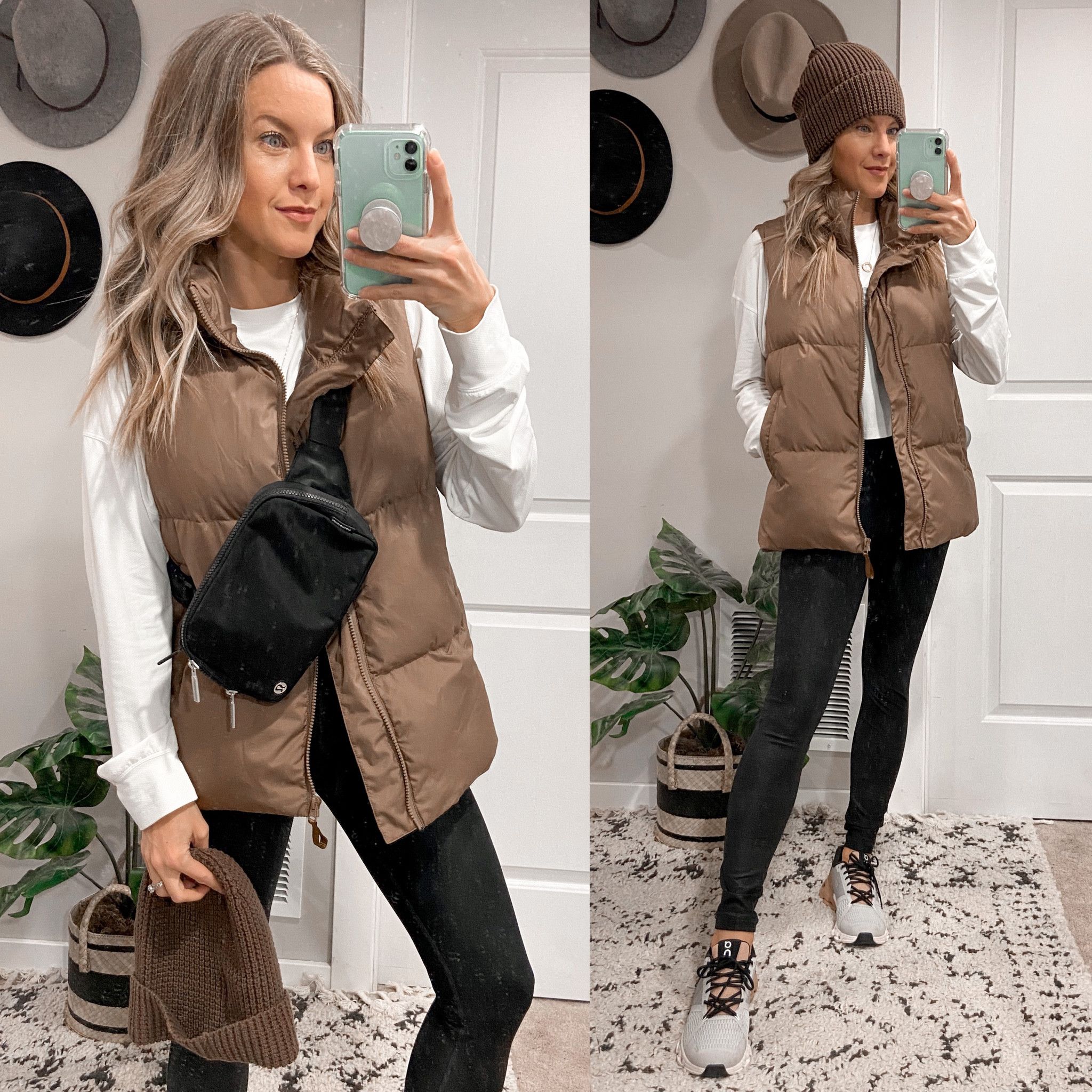 long puffer vest outfit ideas 0076