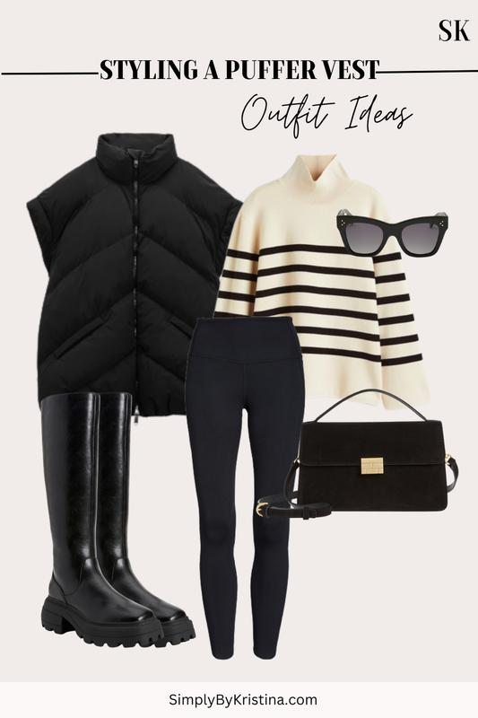 long puffer vest outfit ideas 0091