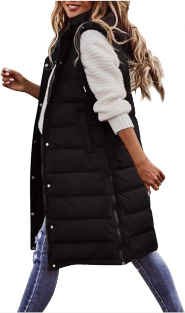 long puffer vest outfit ideas 0099