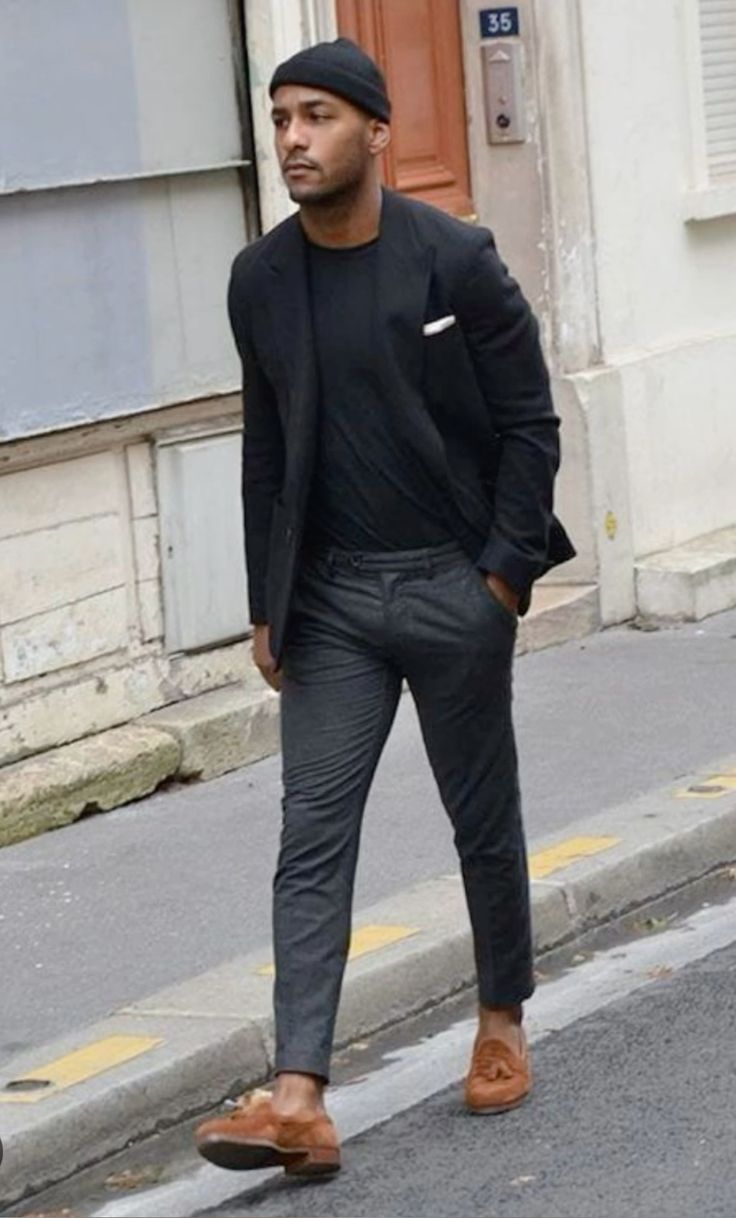 men's black blazer outfit ideas 0026