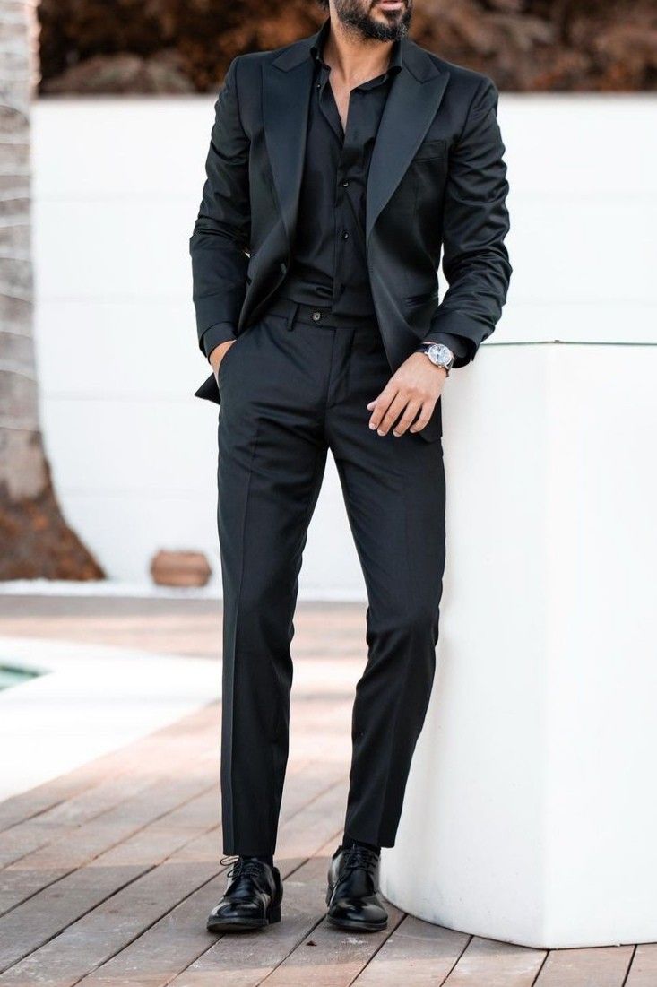 men's black blazer outfit ideas 0051