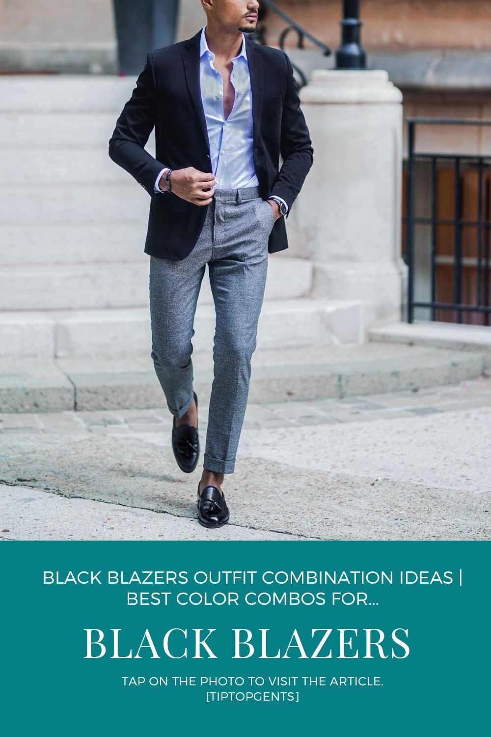 men's black blazer outfit ideas 0054