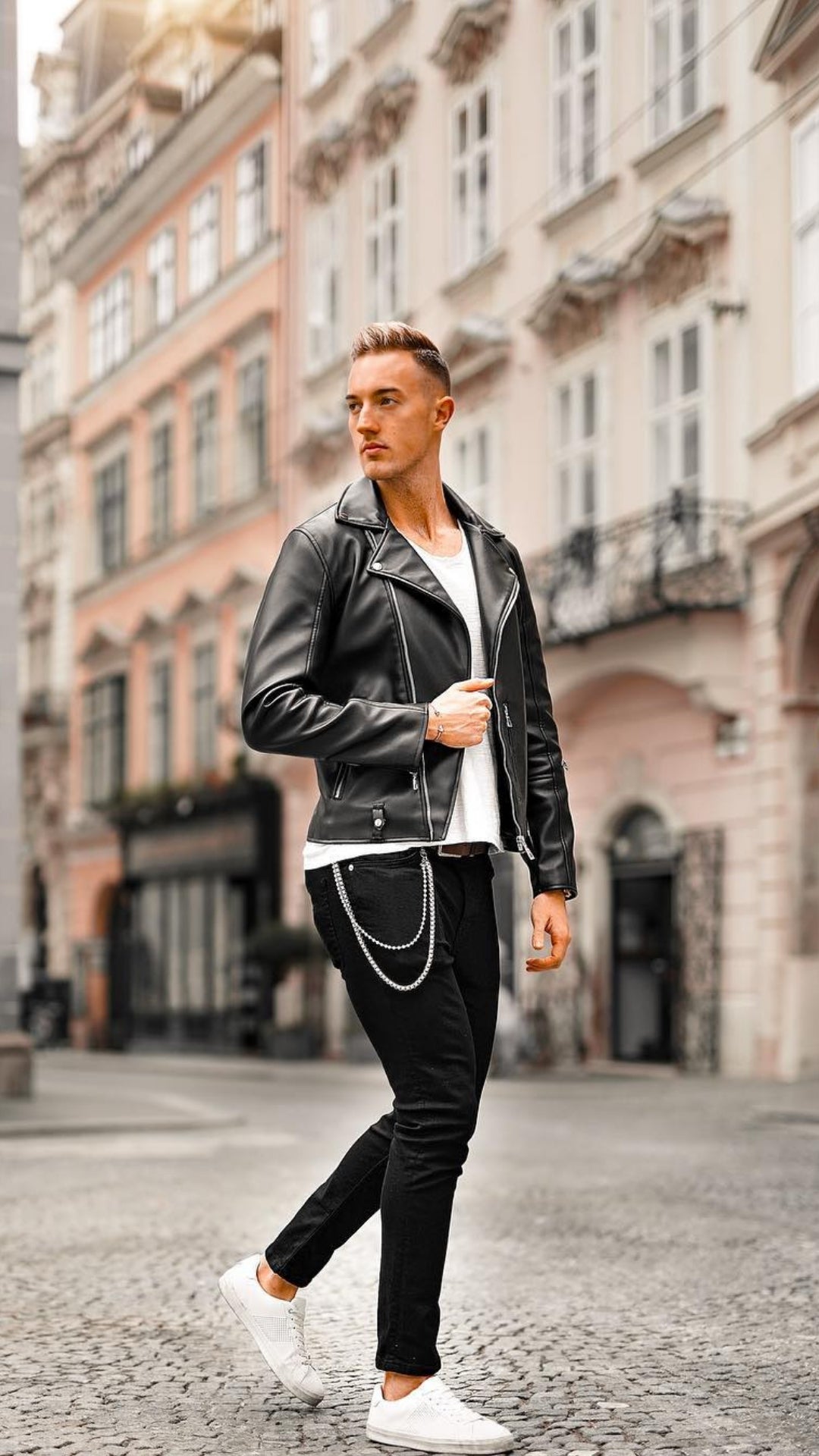 mens leather jacket outfit ideas 0029