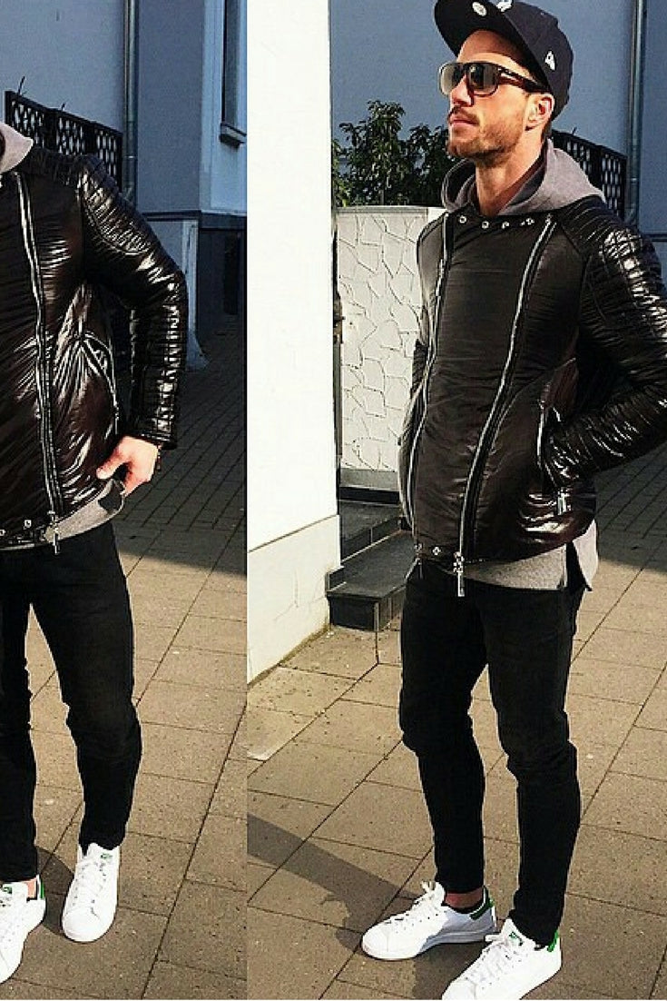 mens leather jacket outfit ideas 0074