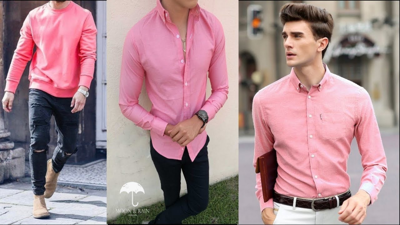 mens pink outfit ideas for beach outings