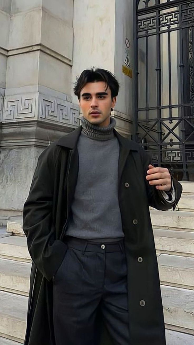 mens turtleneck outfit ideas for layering