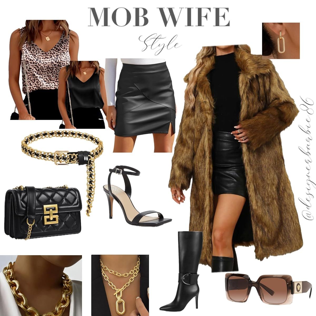 Mob Wife outfit ideas 0067