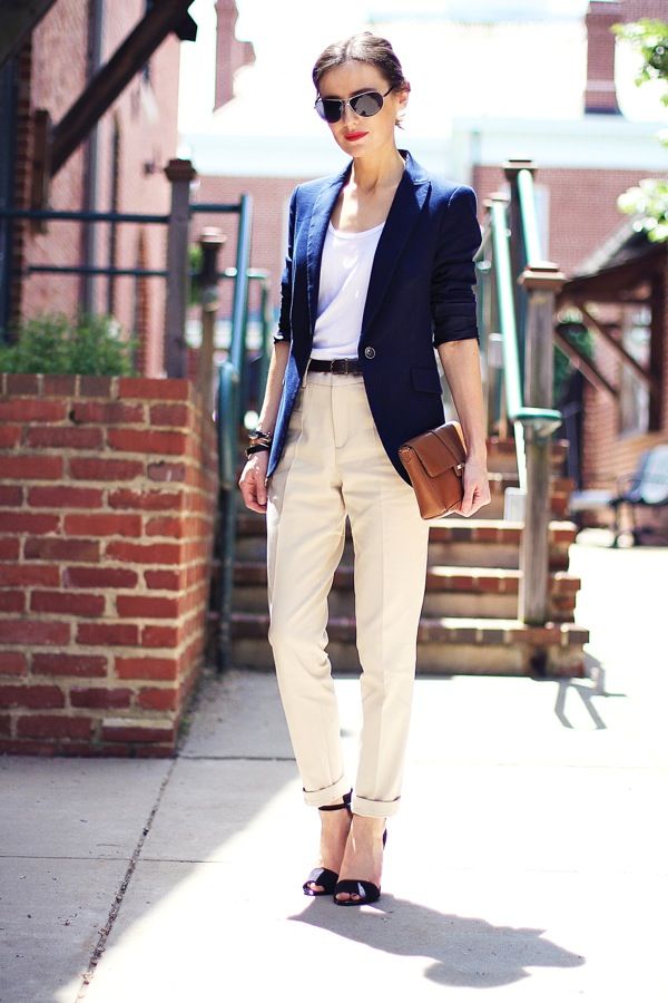 navy blue blazer outfit ideas female 0016