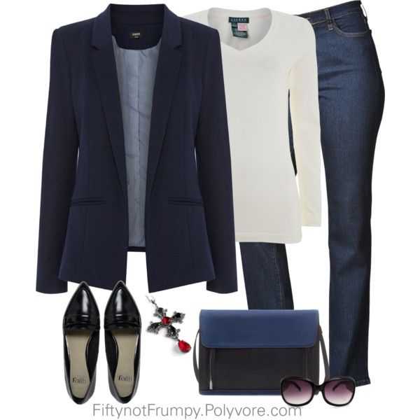 navy blue blazer outfit ideas female 0064