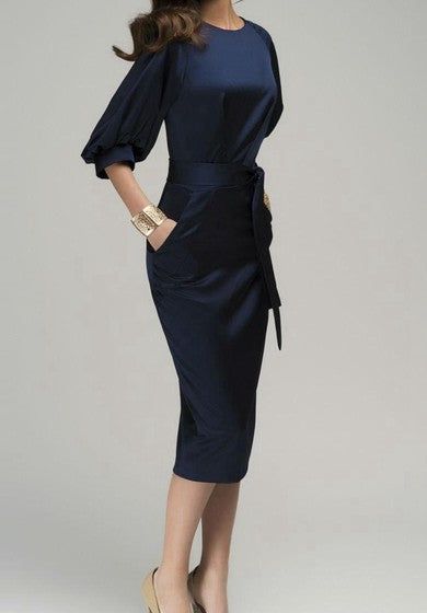 navy blue dress outfit ideas 0038