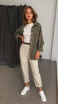 olive green cardigan outfit ideas 0033