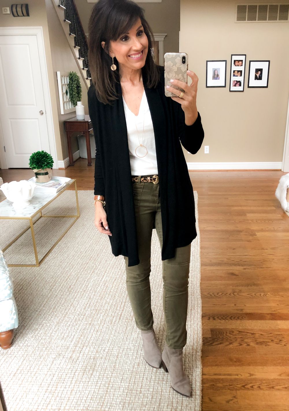 olive green cardigan outfit ideas 0044