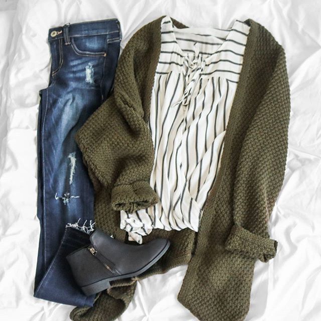 olive green cardigan outfit ideas 0075