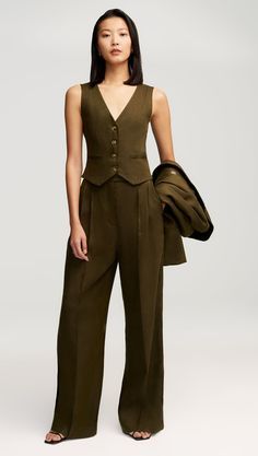 olive green jumpsuit outfit ideas for evening events