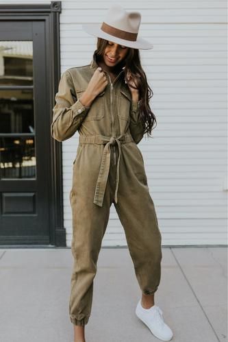 olive green jumpsuit outfit ideas 0073