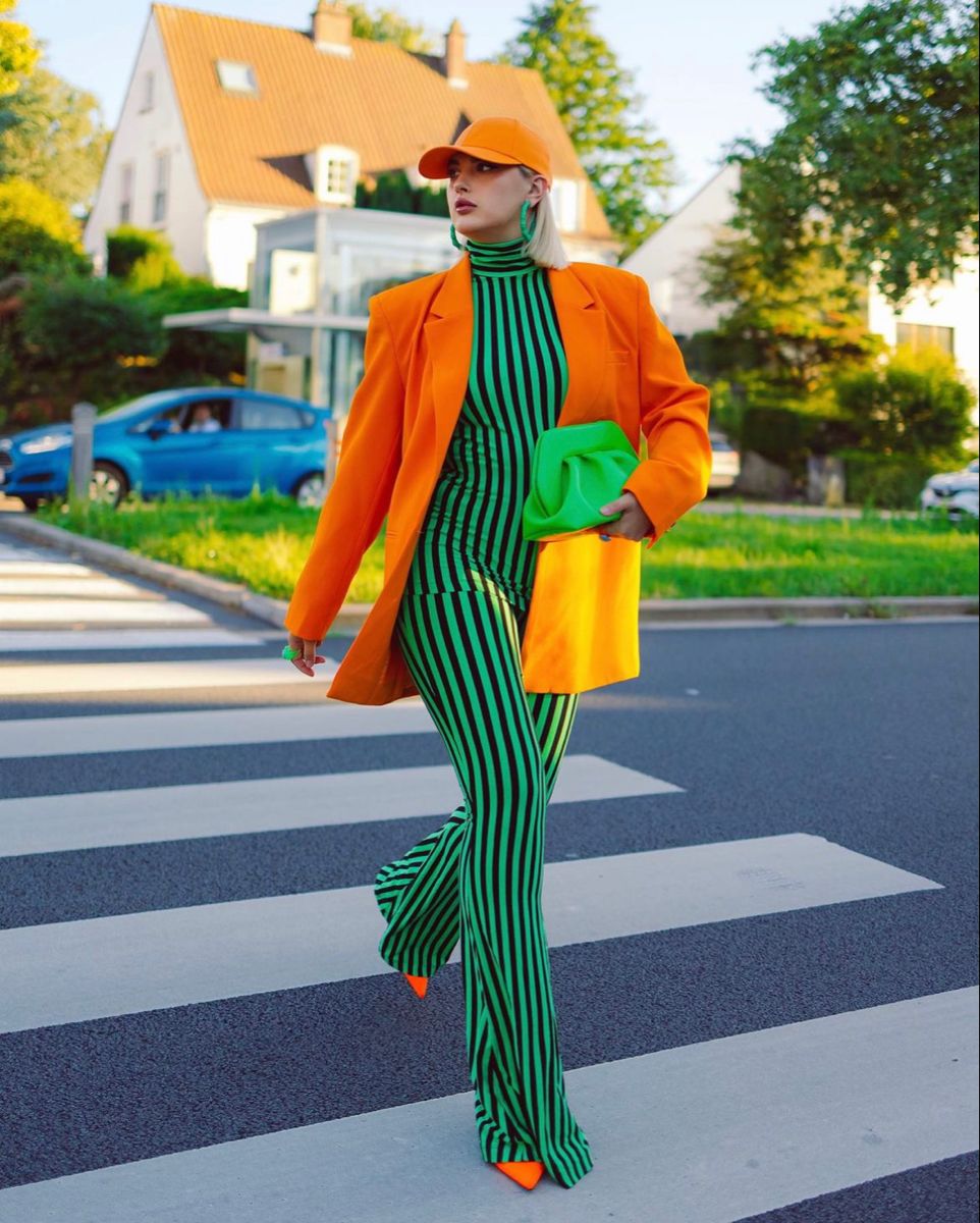 orange and green outfit ideas 0010