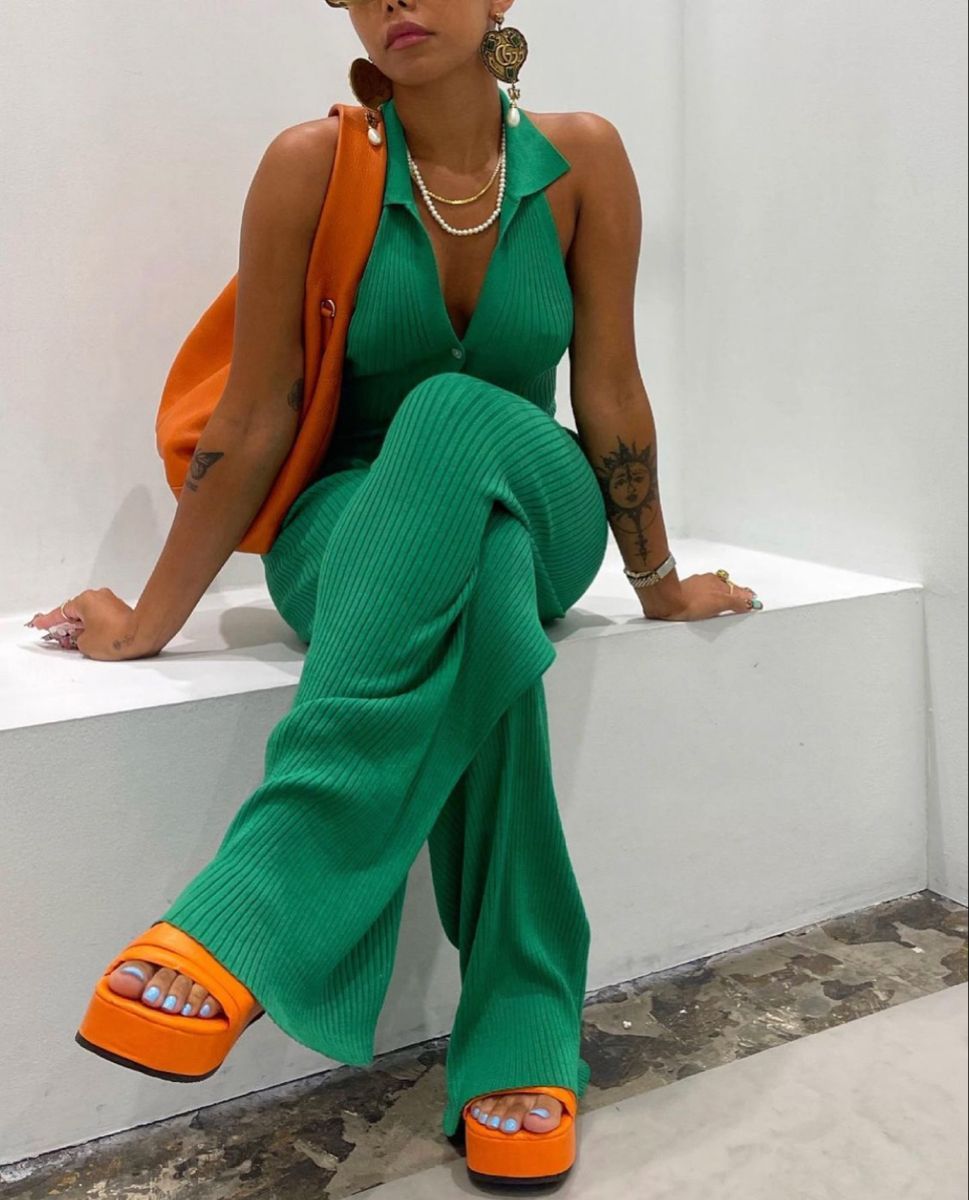 orange and green outfit ideas 0049