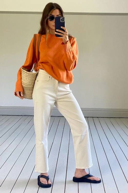 orange shirt outfit ideas 0027