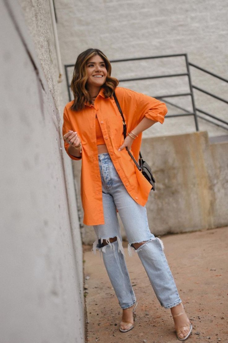 orange shirt outfit ideas 0032