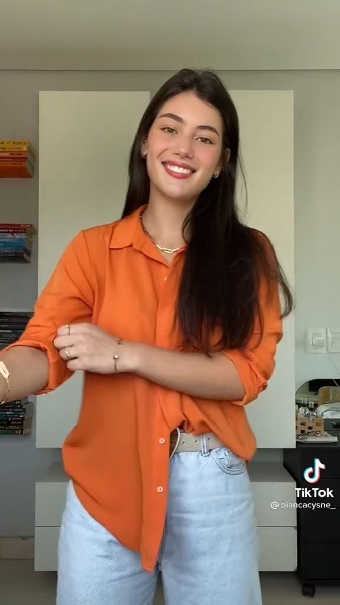 orange shirt outfit ideas 0057