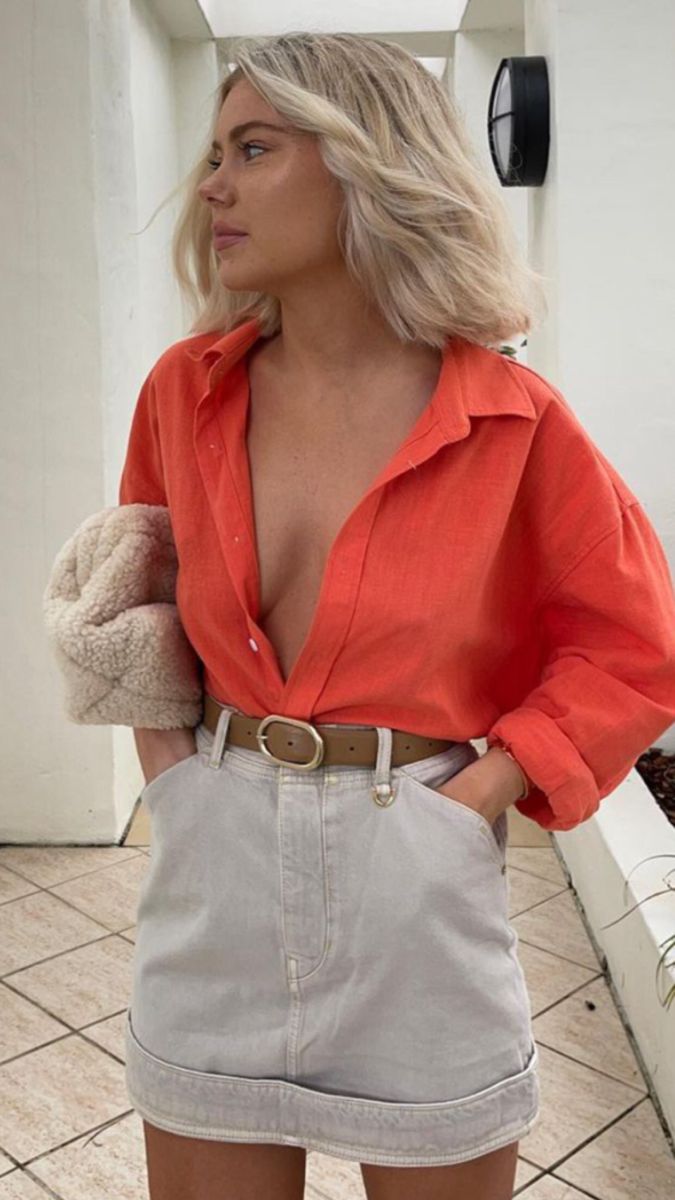 orange shirt outfit ideas 0095