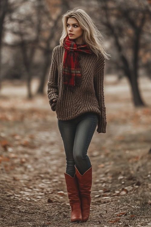 outfit ideas to wear with cowboy boots 0094