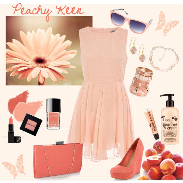 peach dress outfit ideas 0014