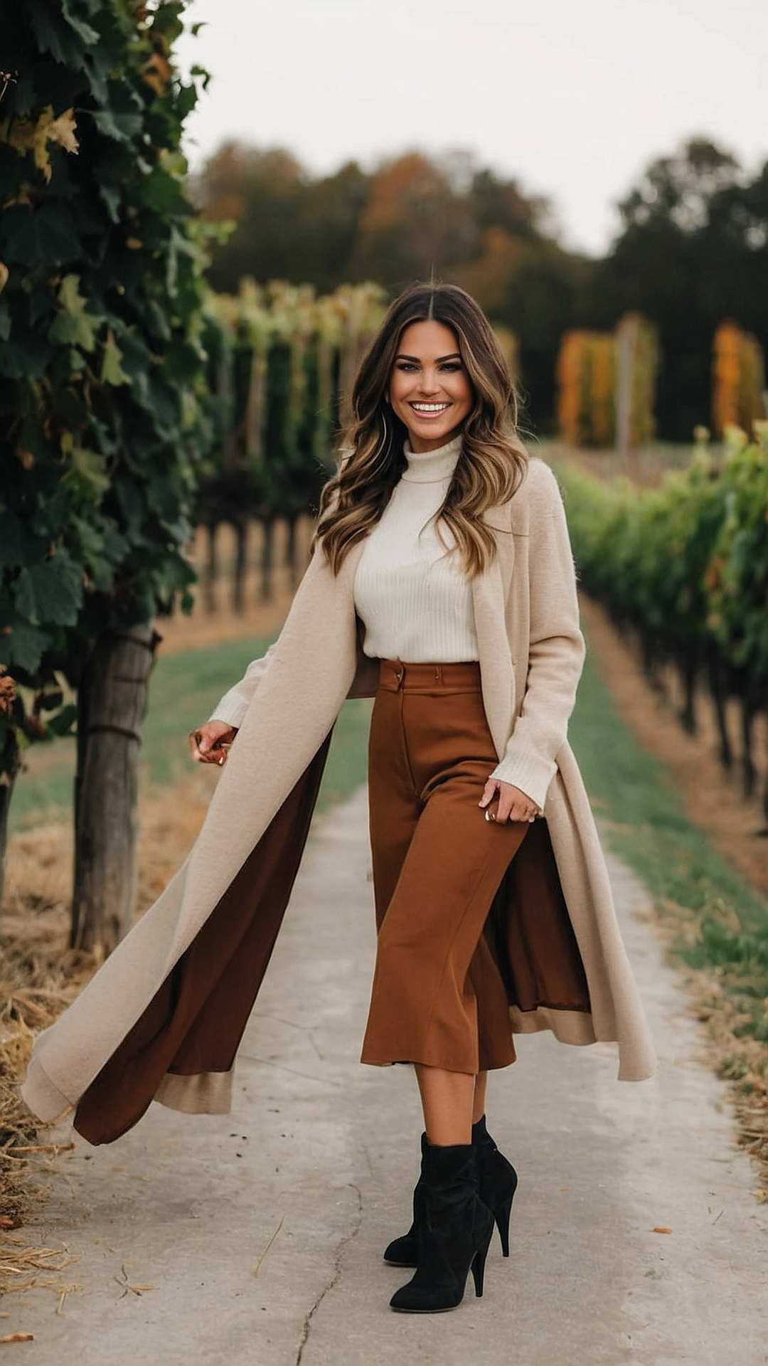 perfect fall winery outfit ideas for wine tasting.