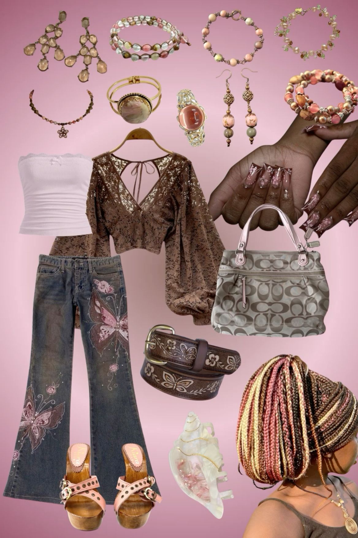 pink and brown outfit ideas 0011