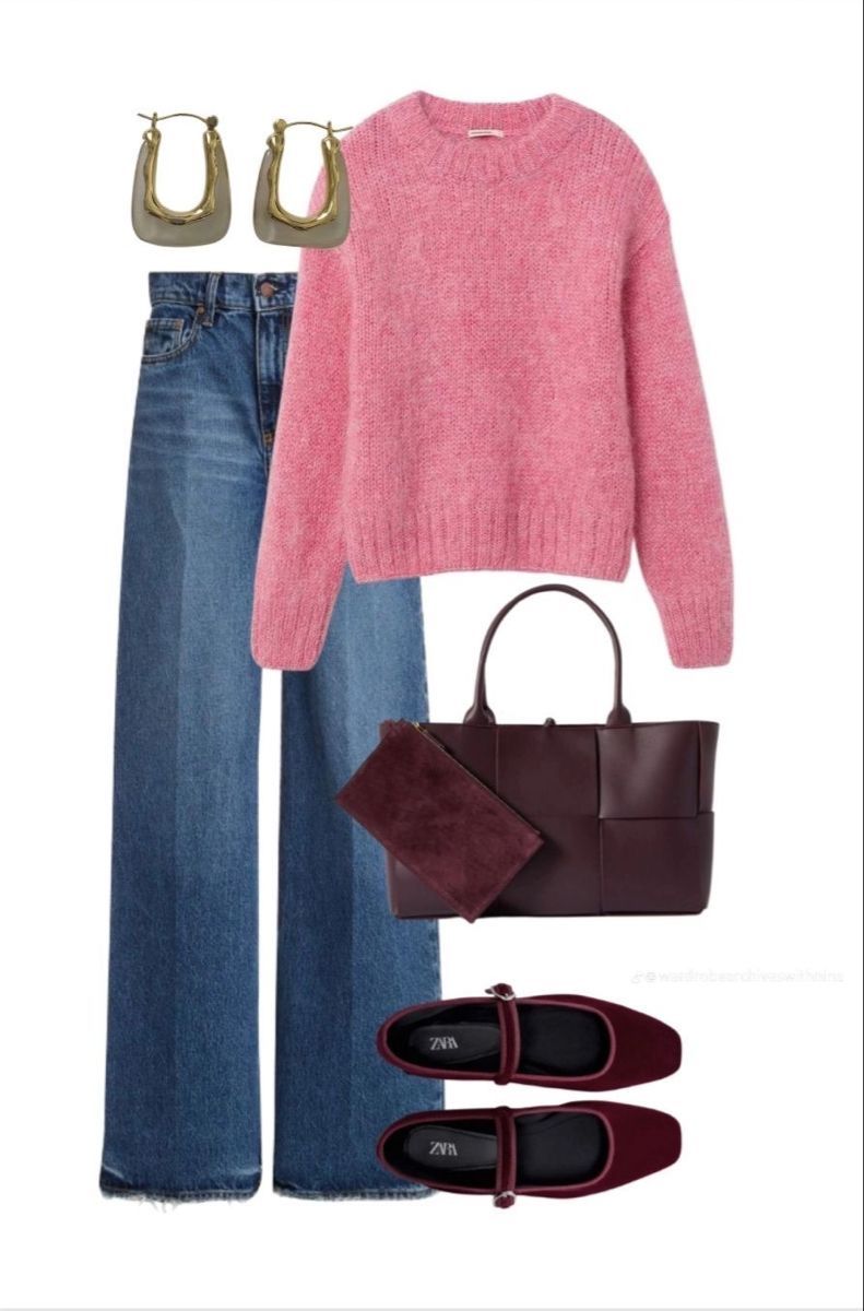 pink and brown outfit ideas 0034