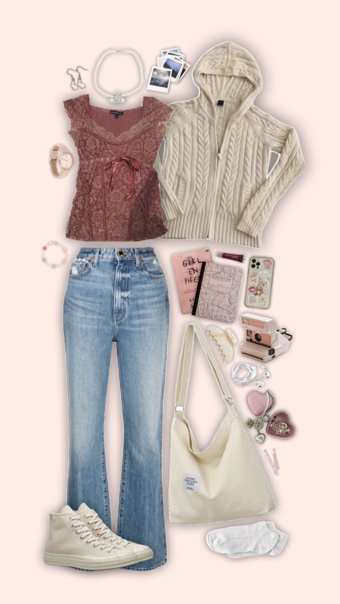 pink and brown outfit ideas 0035