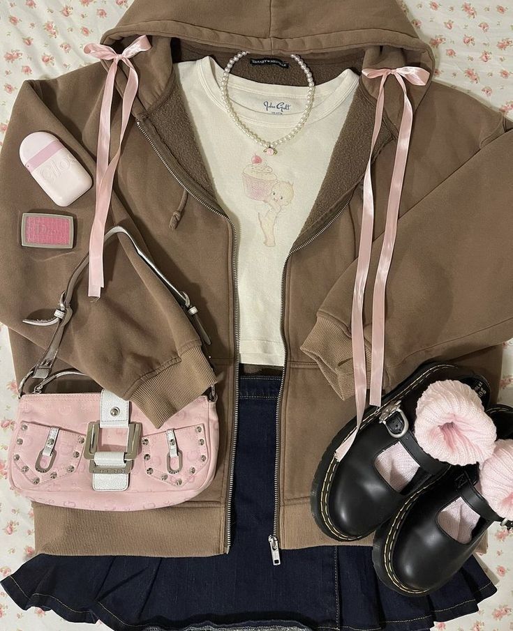 pink and brown outfit ideas 0038