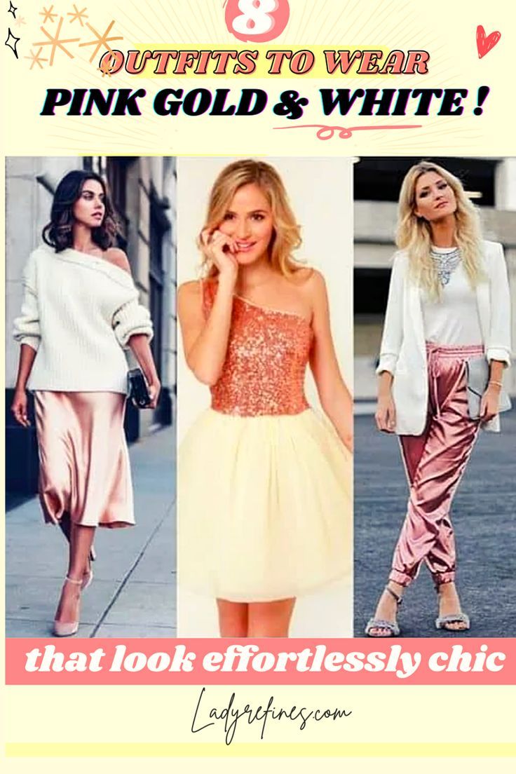 pink and gold outfit ideas for summer