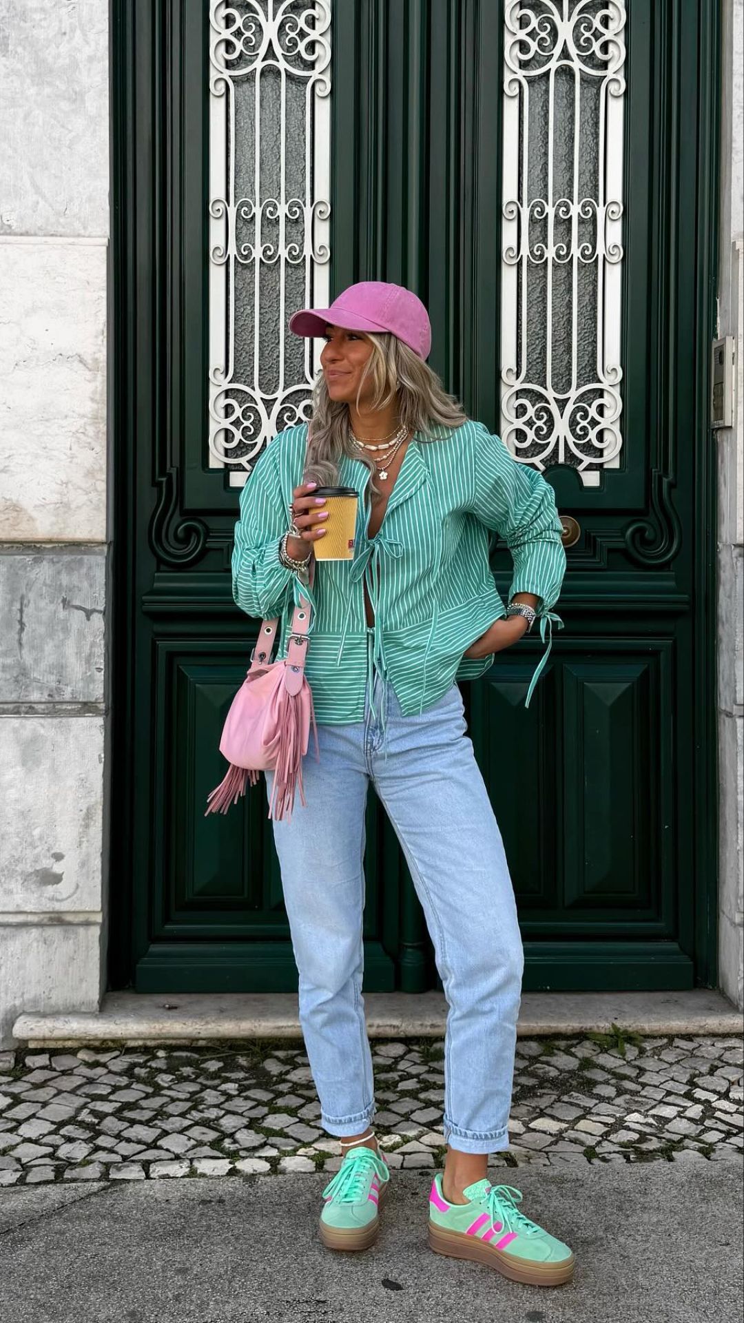 pink and green outfit ideas 0038