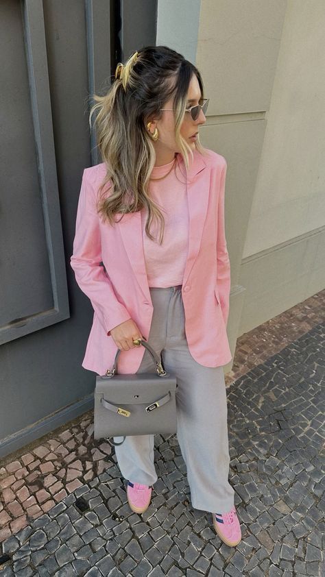 pink blazer outfit ideas 0044