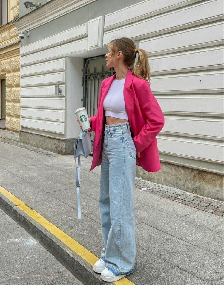 pink blazer outfits for different occasions