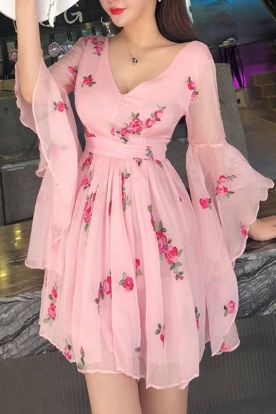 pink dress outfit ideas 0042