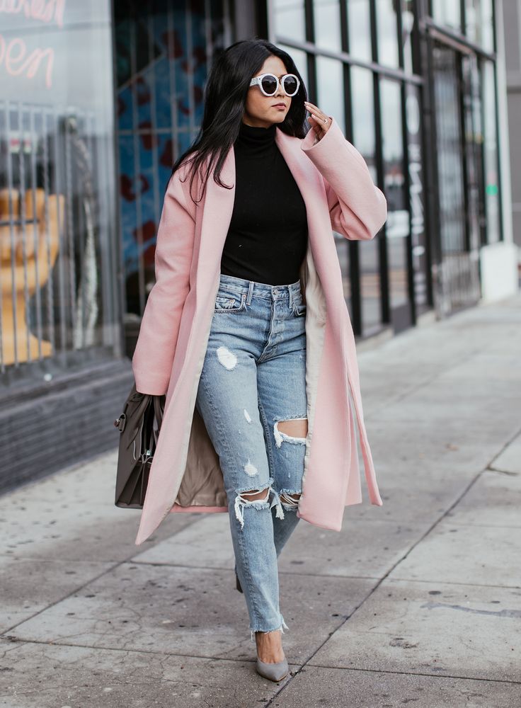 pink winter outfit ideas 0046