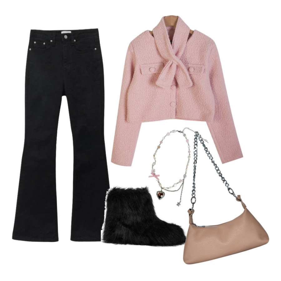 pink winter outfit ideas 0075