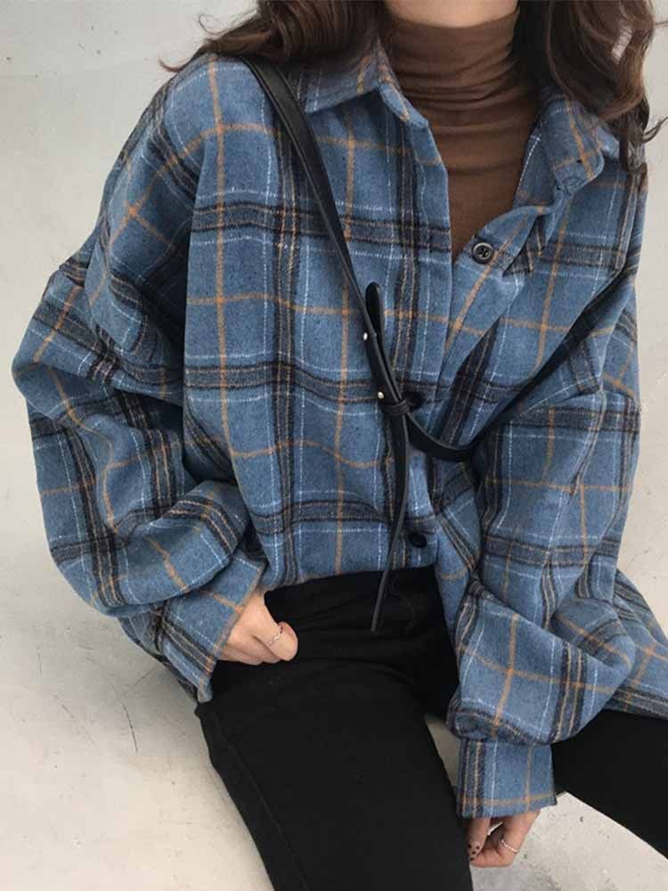 plaid shirt outfit ideas 0012