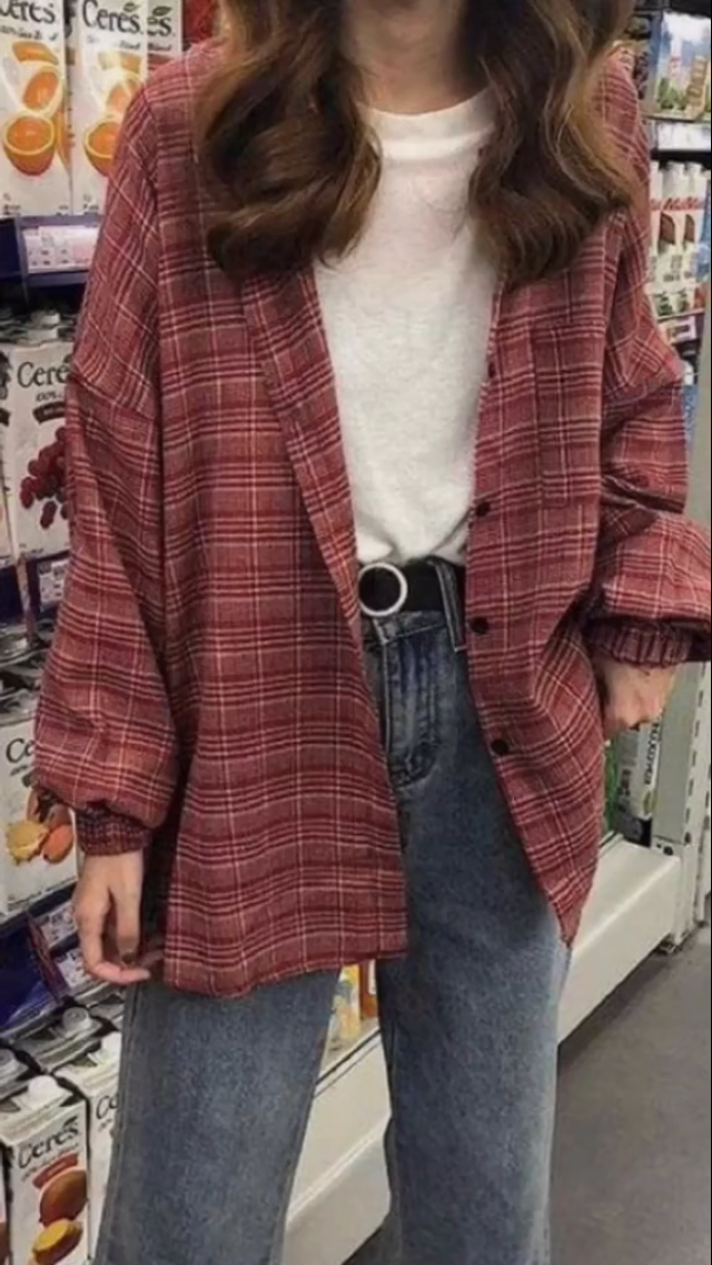 plaid shirt outfit ideas 0029