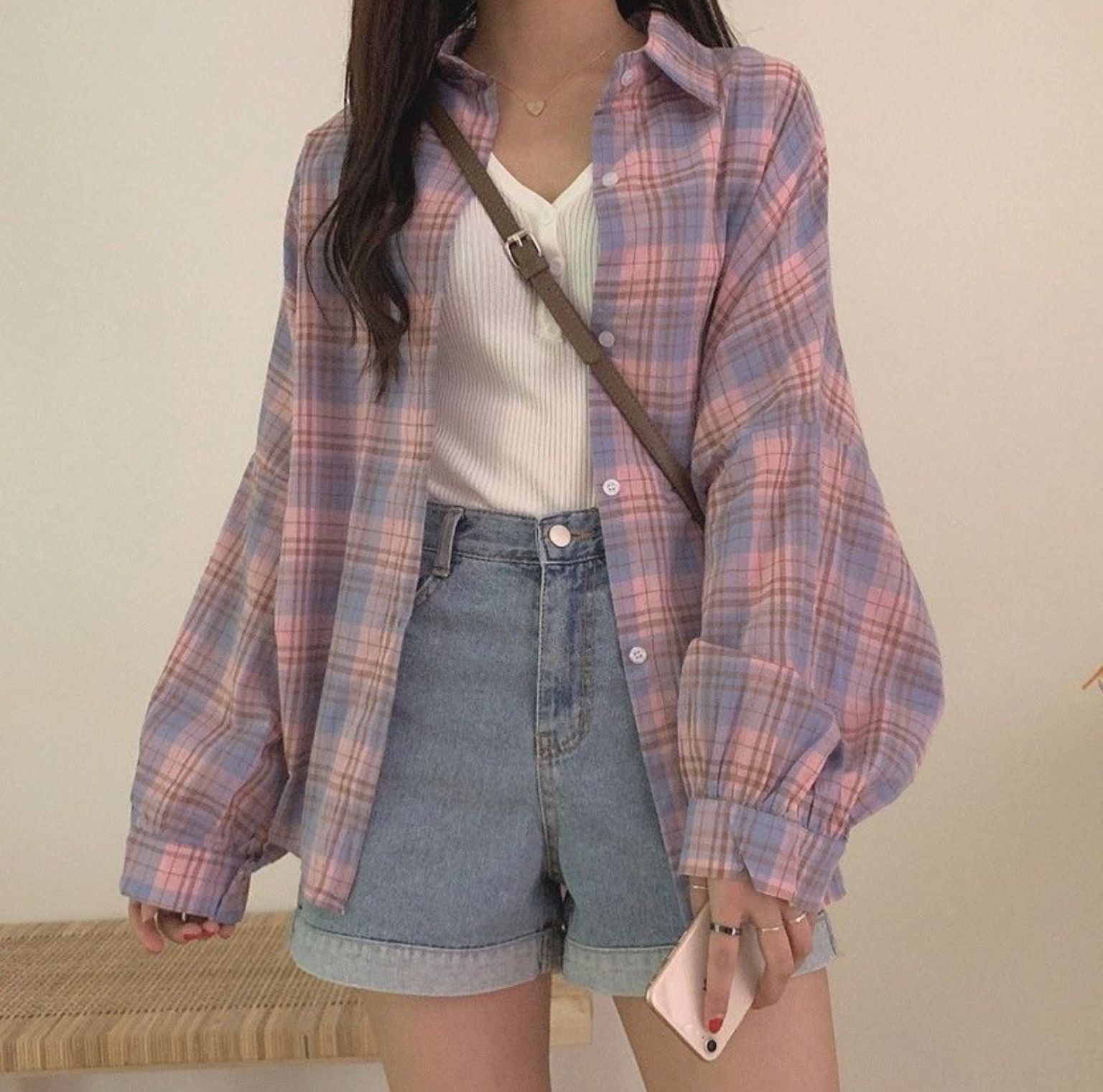 plaid shirt outfit ideas 0057