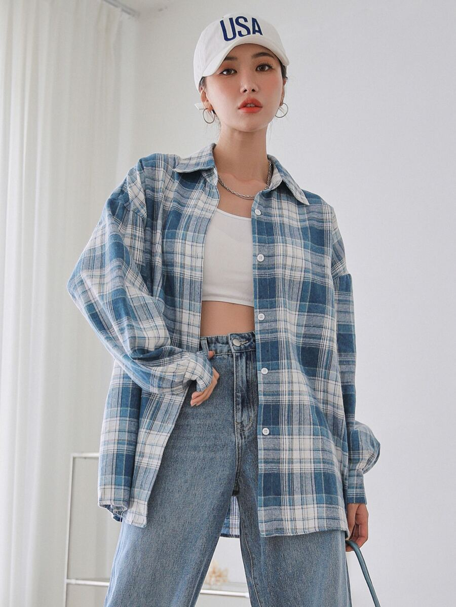 plaid shirt outfit ideas 0058